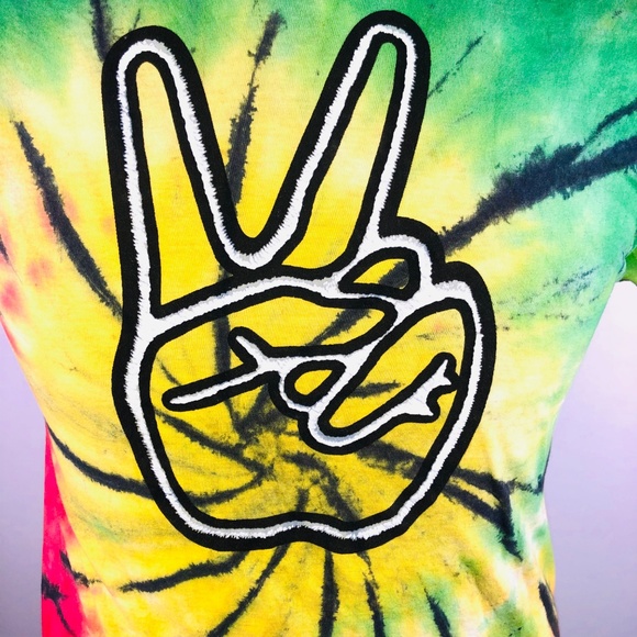 Peace Sign Tye-Dye Mens M Graphic T Shirt - Picture 3 of 5
